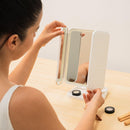 Espejo de Maquillaje Tríptico Recargable con Aumento y Luz LED Miled InnovaGoods